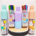 Conjunto de rotuladores lavables coloridos en bonita botella para suministros de arte infantil. - 18 Colores / Rotuladores de acuarela