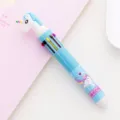 10-color cute unicorn ballpoint pen cartoon student stationery multi-function push pen - Blue Unicorn