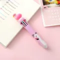 Cute cartoon flamingo 10-color multi-function ballpoint pen for students and office stationery. - Pink Wand with Pink Bird