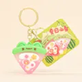 Mignon porte-clés PVC chat pastèque, joli pendentif de sac de dessin animé et cadeau DIY. - Chat Pastèque Rose