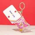 Nuovo Anno Dio della Ricchezza portachiavi acrilico olio cartone animato borsa fortunata - Pieno di Benedizioni / Regalo di Capodanno / Viola