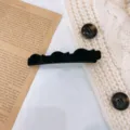 Μαύρο βελούδινο κλιπ μαλλιών χαριτωμένο πλάγιο αξεσουάρ κομψό vintage εργαλείο styling - Πλαϊνά κλιπ / Μαύρο