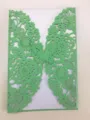 Elegante invitación calada cortada con láser en papel perlado verde claro - Verde claro