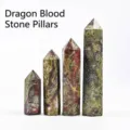 Natural dragon blood stone crystal hexagonal pillars for holistic home decor set - Dragon Blood Stone Pillar / 5-6cm