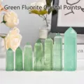 Natural green fluorite hexagonal crystal pillars in various sizes for home decoration - Green Fluorite Pillar / 5-6cm