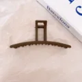 Matte brown hair claw clip large size aesthetic hair styling accessory for thick hair daily wear - Curved Bar (Approx 13.5cm) / Brown Frosted
