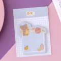 Süße Cartoon Bär Haftnotizen Block mit kariertem Design für Schule Schreibwaren Papier - 30 Stück / Teddybär