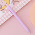 Pastel purple retractable gel pen 0.5mm cute minimalist smooth writing student signature pen - 0.5mm / Fresh Style Purple