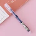Transparenter 0.5 mm Tintenroller, schnell trocknender Gelschreiber für Schule und Büro. - Schwarz