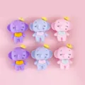 Schattige olifant gummetjes set, cartoon dier potlood gum voor kinderen, diverse kleuren. - Olifant serie