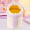 Cute princess pen holder large capacity desktop stationery organizer sweet style desk decor - Pink