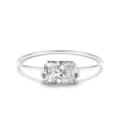 Bague en argent moissannite taille rectangulaire, bijou minimaliste fin et elegant - Taille 5 / Moissanite 1 Carat (Taille Radiant) / 1 Pièce/Paquet