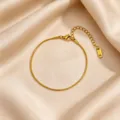 Minimalist gold stainless steel snake chain bracelet for women elegant wrist jewelry - 1.2mm Fine Round Snake Chain / Gold