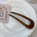 Kompsou stil retro fouski mallion se schima U tortoiseshell gia kaigimerino styling - Μπλε Καφέ