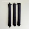 Black velvet heatless curling rods set for effortless overnight waves and hair styling. - Black