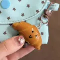 Porte-monnaie étoile vert menthe avec porte-clés croissant mignon, sac porte-cartes étudiant doux. - Pendentif Croissant