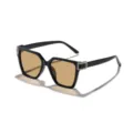 Gafas de sol cuadradas de moda para hombre y mujer, montura con pedrería, UV400. - Montura Negra Lentes de Té