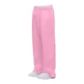 Pantaloni della tuta rosa larghi stile Y2K con vita elastica e dettagli zip sul fondo. - Taglia S / Rosa