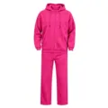 Herren knallrosa Fleece Kapuzenpullover Trainingsanzug Freizeit Sportswear Set mit Kordelzug. - Fuchsia