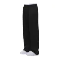 Pantaloni della tuta neri casual larghi streetwear y2k vita elastica fondo con zip uomo - Taglia S / Nero