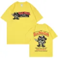 Camiseta gráfica vintage amarilla para hombres y mujeres con estampado de vaquero. - S / Amarillo