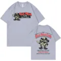 Camiseta gráfica vintage para hombres y mujeres, camiseta de algodón gris de manga corta. - S / Tops / Gris