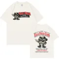 Camiseta gráfica vintage para hombres y mujeres, camiseta de manga corta con estampado. - S / Tops / Beige