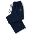 Pantalones deportivos holgados con estampado gótico Y2K para hombre y mujer estilo streetwear - Azul marino