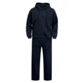 Herren Fleece Trainingsanzug Set mit Kapuzenjacke mit Reißverschluss und passenden Hosen. - Marineblau