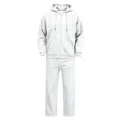 Herren Freizeit Fleece Kapuzenjacke und Jogginghose Trainingsanzug Set in Hellgrau. - S / Hellgrau