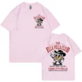 Vintage Ella Fellas graphic t-shirt, funny cowboy design cotton tee for men and women. - S / Tops / Pink
