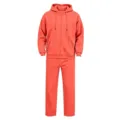 Herren Fleece Kapuzenpullover und Jogginghose Set Freizeit Sport Trainingsanzug in orange. - Orange