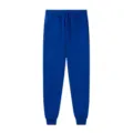 Unisex royal blue fleece sweatpants with drawstring and cuffed hem for daily wear - Sapphire Blue