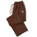 Cómodo pantalón de chándal holgado marrón Y2K con estampado de smiley gótico XX. - Color Café