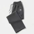 Y2K oscuro gotico estampado suelto delgado casual cordon pantalones deportivos ancho - Gris oscuro