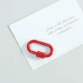 Ovaler Federverschluss in Rot für DIY-Schlüsselanhänger und Schmuckzubehör. - 3.6 cm / Rot