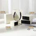 Ensemble de boîtes cadeaux à tiroir en papier recyclé de tailles diverses avec sac cadeau - Boîte Tiroir Blanc et Noir (Version Vierge) / Sac fourre-tout 11*12*6cm