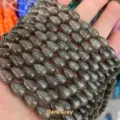 Dark grey 8x12mm cat's eye waterdrop loose beads for handmade DIY jewelry crafts - Approx. 8*12mm (Around 31 Pcs/Strand) / Dark Gray