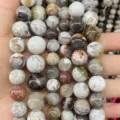 Natural banded agate and chalcedony round beads for DIY jewelry making - Mexican Crazy Lace Agate