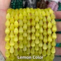 Lemon yellow 8x12mm teardrop cat's eye stone loose beads for DIY jewelry making - Approx. 8*12mm (Around 31 Pcs/Strand) / Lemon