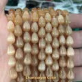 Champagne 8x12mm teardrop cat's eye stone beads for handmade DIY jewelry making - Approx. 8*12mm (Around 31 Pcs/Strand) / Champagne