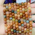 Assorted multi-colored natural agate and chalcedony round loose stone beads for DIY jewelry - Multi-Color Quartz Grade 1