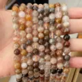 Strands of natural multi-color stone round loose beads for DIY jewelry and bracelets - Thousand Layer Phantom Quartz
