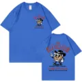 T-shirt graphique vintage Ella Fellas pour hommes et femmes, t-shirt en coton design cowboy. - S / Hauts / Bleu Roi 317