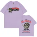 Camiseta gráfica vintage para hombre y mujer, camiseta informal de algodón de manga corta. - Lavanda / S