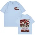 Ella Fellas Vintage T-shirt Galazio Kontomantiko Zevgari Grafiko Print Top Variant - Ανοιχτό μπλε
