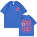 Ozean Strand Kurzarm T-Shirt, Retro Grafik Tee für Damen und Herren Freizeit Tops. - S / Oberteile / Saphirblau