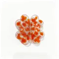 Transparent four leaf clover hair claw clip with orange leopard spots for women stylish - Orange Leopard Print Four-Leaf Clover Magnetic Hair Clip