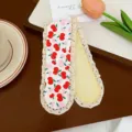 Sweet cherry floral knit bangs sticker cute magical hair styling accessory for women. - Little Cherry