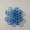 Blue clover magnetic hair claw clip stylish translucent hair accessory for women daily wear - Matte Blue Leopard Print Four-Leaf Clover Magnetic Hair Clip